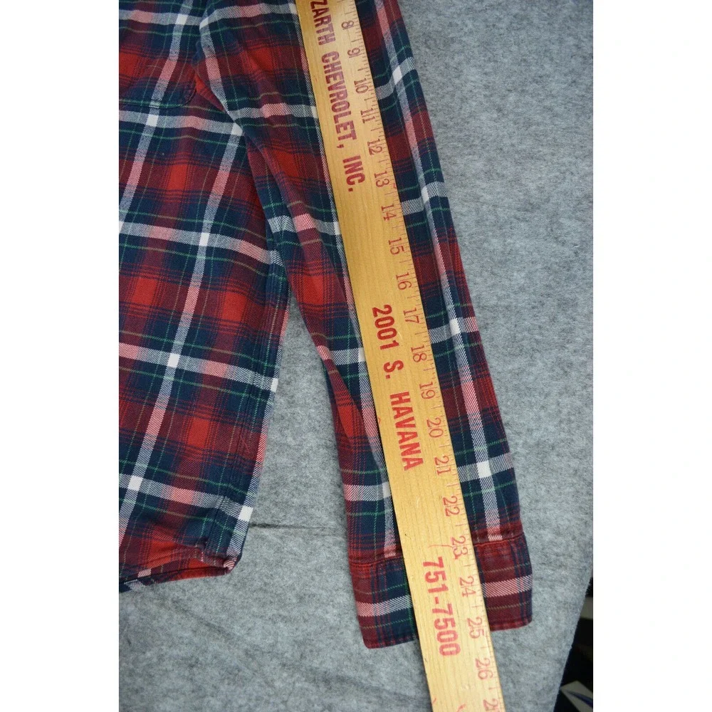 Polo‎ Ralph Lauren Red Plaid LS Button Down Front Flannel Shirt Mens Size XL